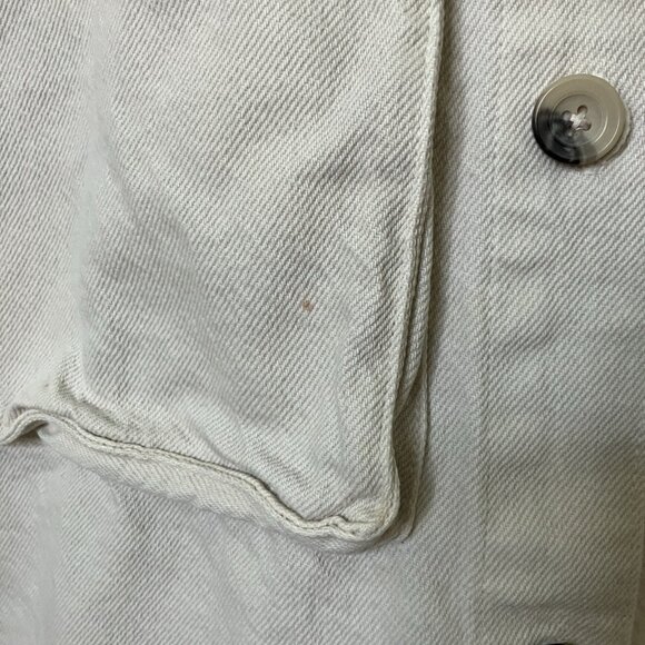 Zara Shacket Womens M/L Oversized Denim Layering Transitional Tan Neutral - Picture 3 of 10